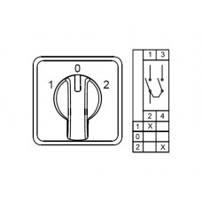 CS010051S; Трехпозиционные Переключатели  (1-0-2) ; 1 FAZ 10 A 60°