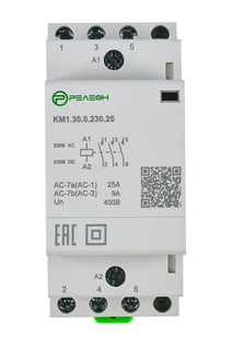 Модульный контактор 3НО+1НЗ контакт 25А (230В AC/DC)