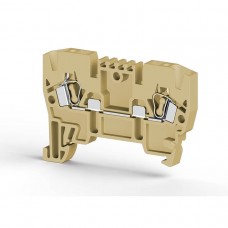 Клеммник пружинный 2,5мм.кв. (бежевый); YBK2,5