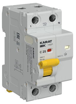 KARAT УЗДП c авт. выкл. 1P+N C 25A IEK