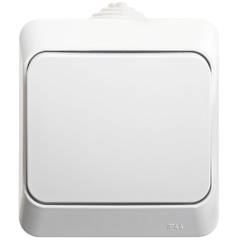 ЭТЮД IP44 О/У 1-клавишный ПЕРЕКЛЮЧАТЕЛЬ 10 АХ, БЕЛЫЙ, Россия