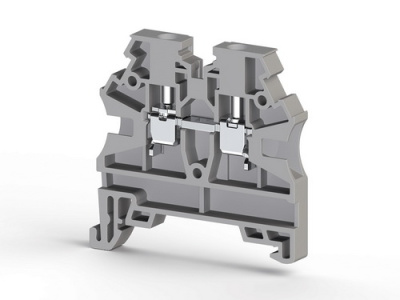 Клеммник на DIN-рейку 2,5мм.кв. (серый); AVK2,5 RD(RP)