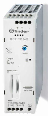 Импульсный источник питания; вход 120...240В AC/220В DC; выход 24В DC, 120Вт; компактный; степень защиты IP20; упаковка 1шт.