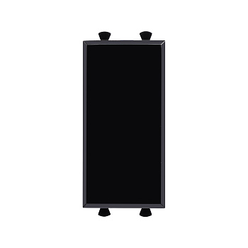 Заглушка модульная, "Avanti", "Черный квадрат", 1 модуль