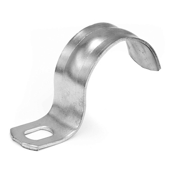 Держатель оцинкованный односторонний, д.22мм с крепежным отверстием 6,5х5 мм