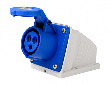 Розетка стац. 2Р+РЕ 32А 220В IP44 РС-103