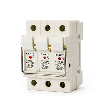 Держатель плавких вставок с индикацией RT28N-32X 10х38 3П (CHINT)