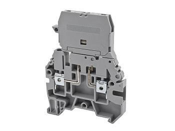 Клеммник с размыкателем (откид.картридж), на DIN-рейку, 4 мм.кв., (серый); ASK 3MB