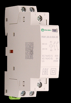 Модульный контактор 1НО контакт 25А (~/= 24В AC/DC)