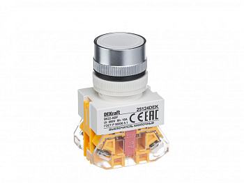 Выкл. кноп. с фикс. ABF D22 бел. 220В ВK-22