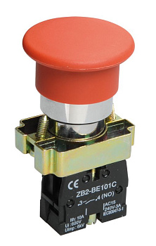 Кнопка управления LAY5-BC41"Грибок" красная 1NO IEK