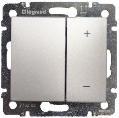 Светорегулятор (диммер) кнопочный Legrand Valena 60-600Вт (алюминий)   770274