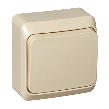 ЭТЮД О/У 1-клавишный ПЕРЕКЛЮЧАТЕЛЬ 10 АХ, КРЕМОВЫЙ, Россия