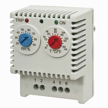 Гигротерм электронный, 230 В, регулировка температуры 0…+60°C, регулировка влажности 20…90%, переключающий контакт
